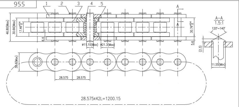 久保田<font color='red'>旋<font color='red'>耕機</font></font>鏈_955高強度