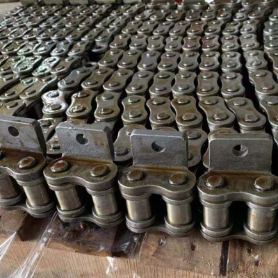 40AA1_2.4寸單側(cè)單孔帶彎板附件輸送鏈