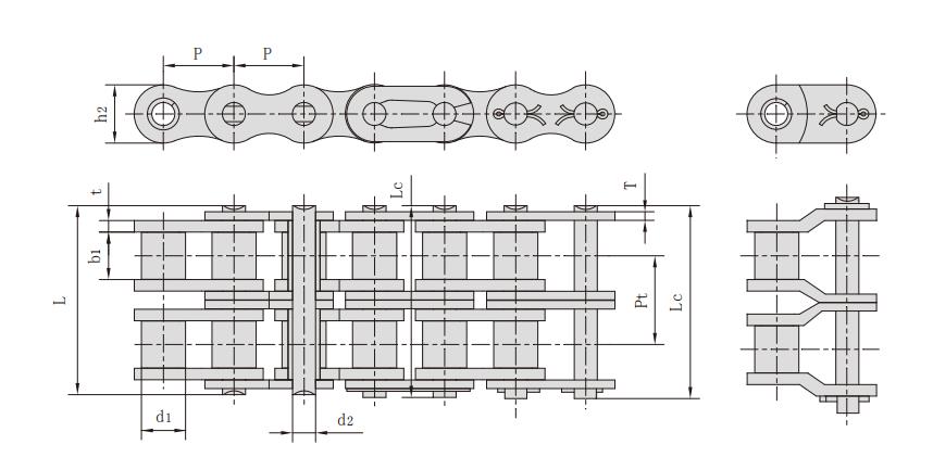 56B-2_B系列<font color='red'><font color='red'>雙排</font><font color='red'>鏈條</font></font>56B-2規